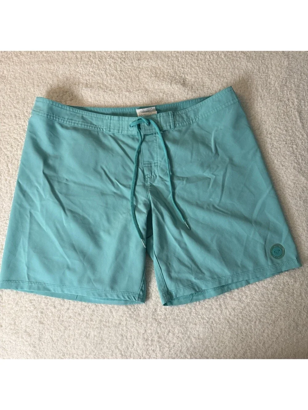 Roxy Women’s Board Shorts Aqua Blue Swim Surf Size L/G 34 Waist